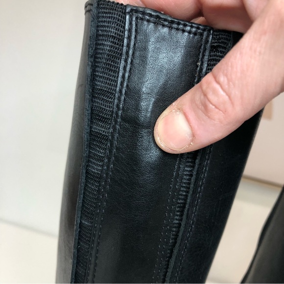 Corso Como Tall Black Leather Boots Size 7 - Picture 2 of 16